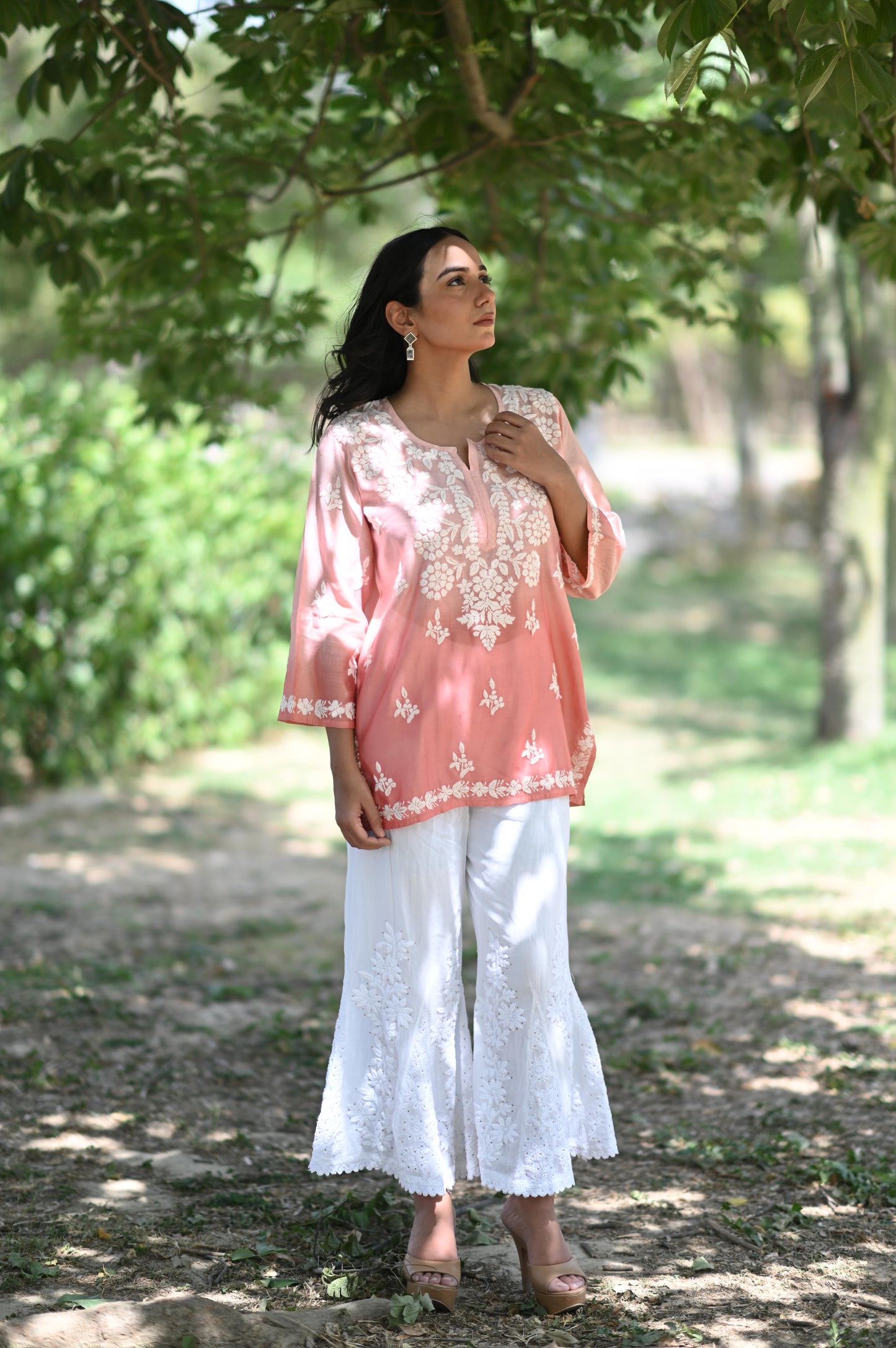 Classic Lucknowi Chikankari artistery on Premium fabric.