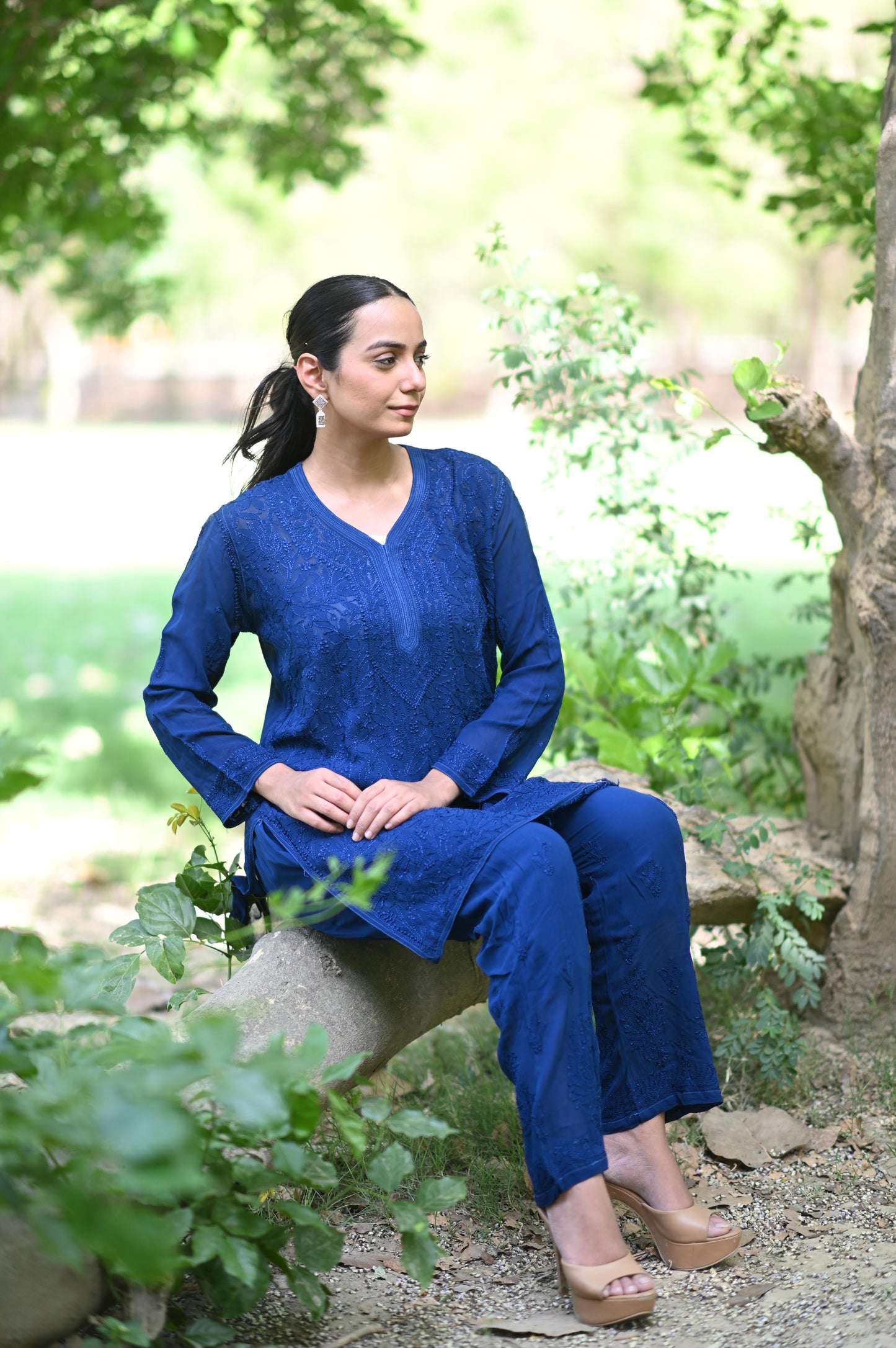 Pure Viscose Exclusive Chikankari Cord Set