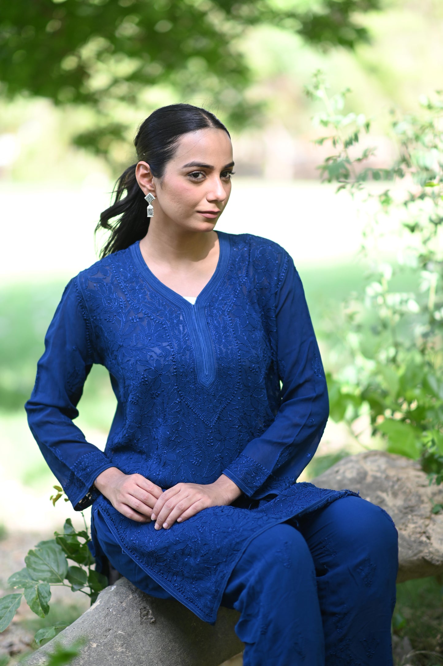 Pure Viscose Exclusive Chikankari Cord Set