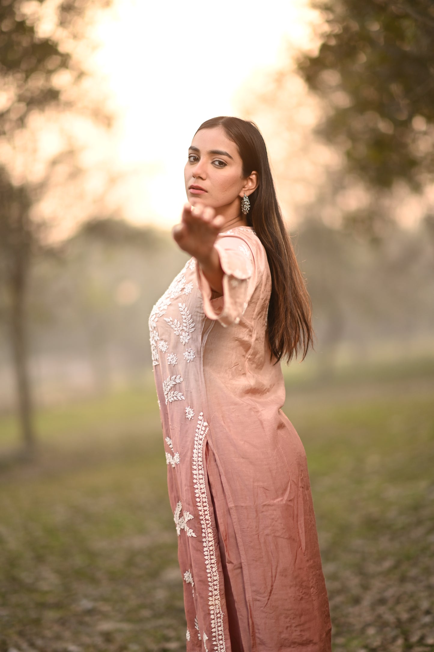 Pure Muslin Premium Chikankari Plazo Set