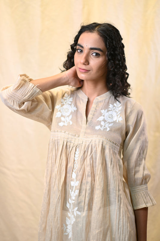 Tissue Designer Chikankari Short Top