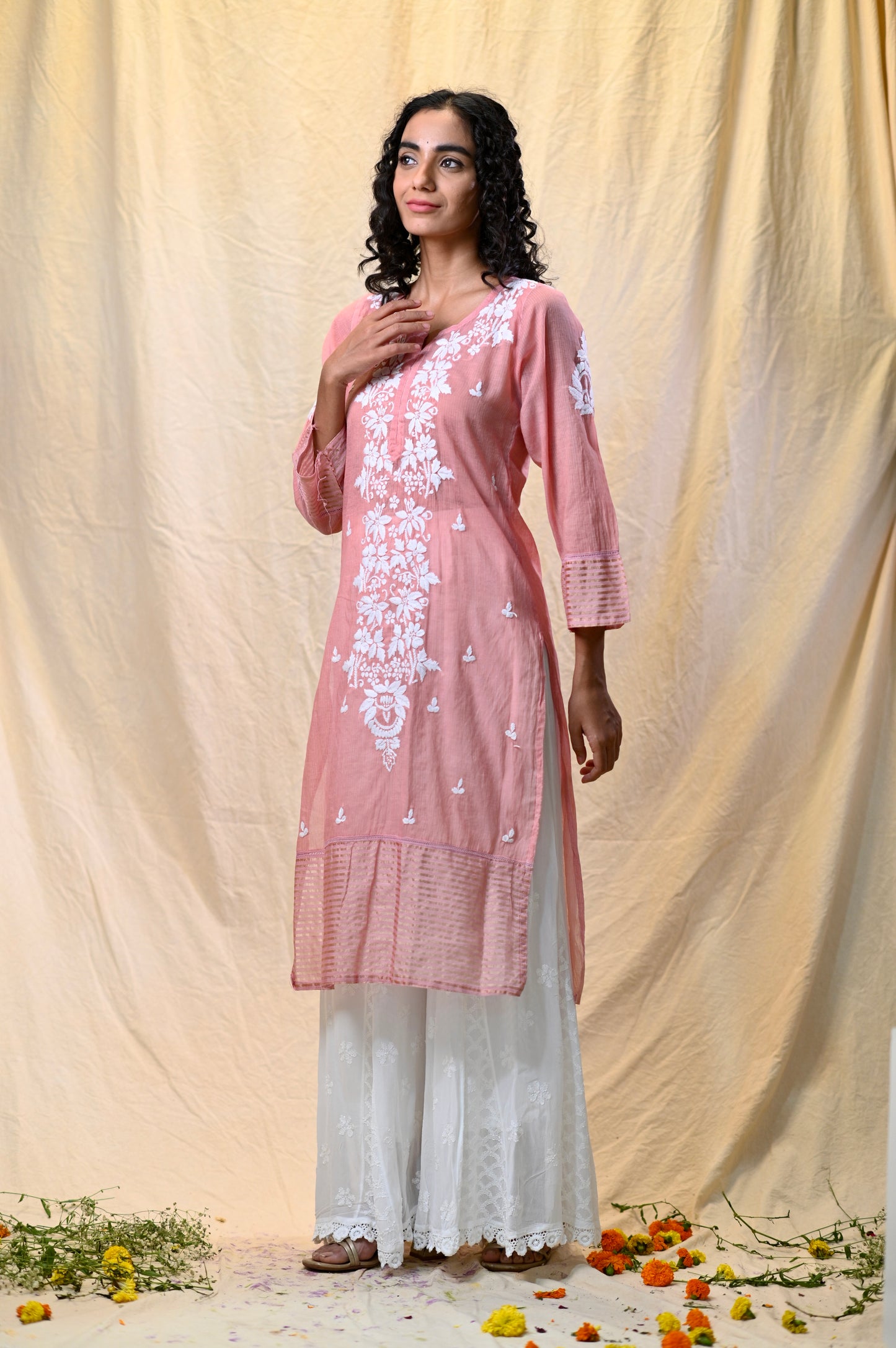 Maheshwari Chikankari Exclusive Kurti