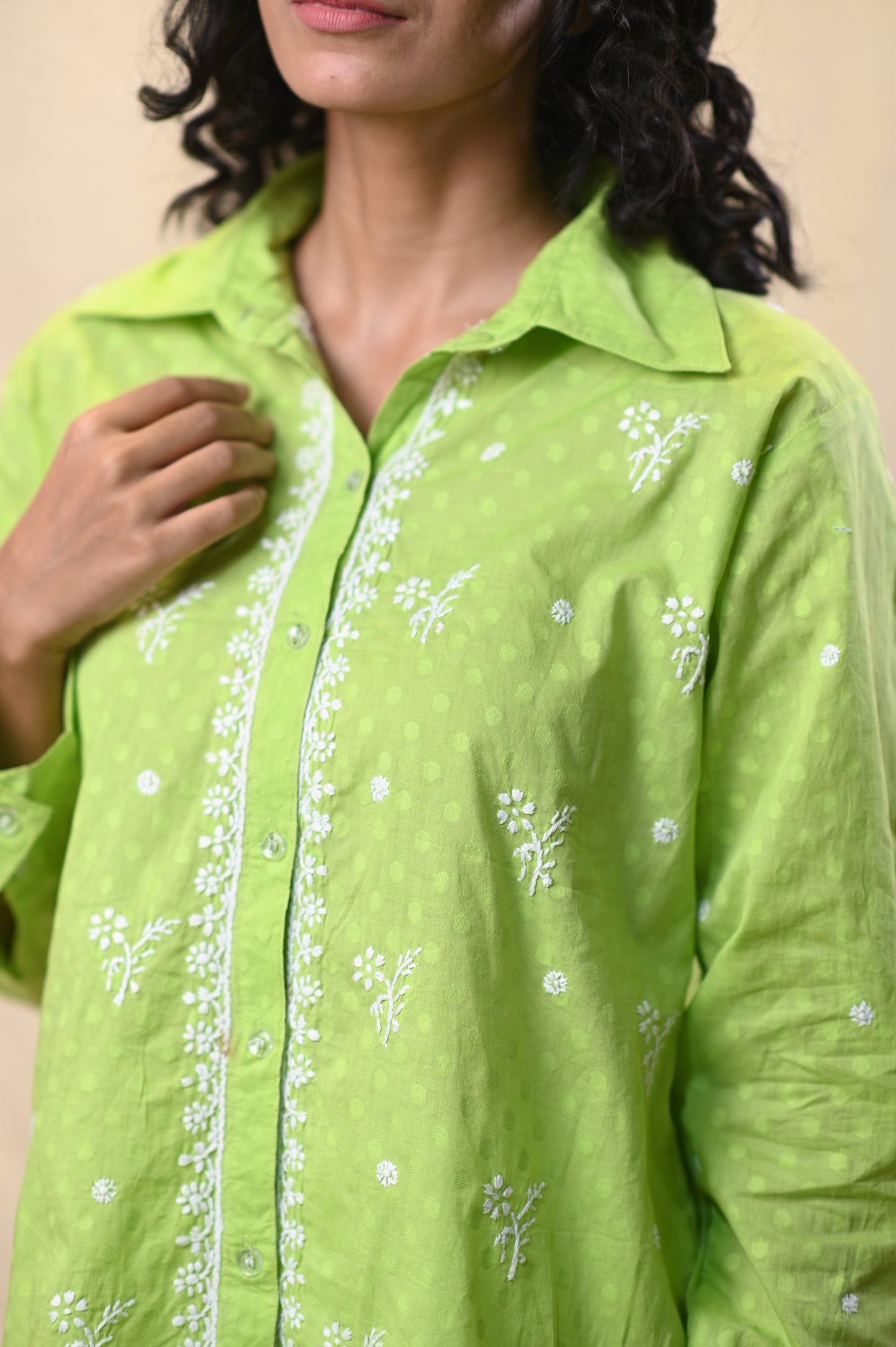Cotton Chikankari Chic Shirts