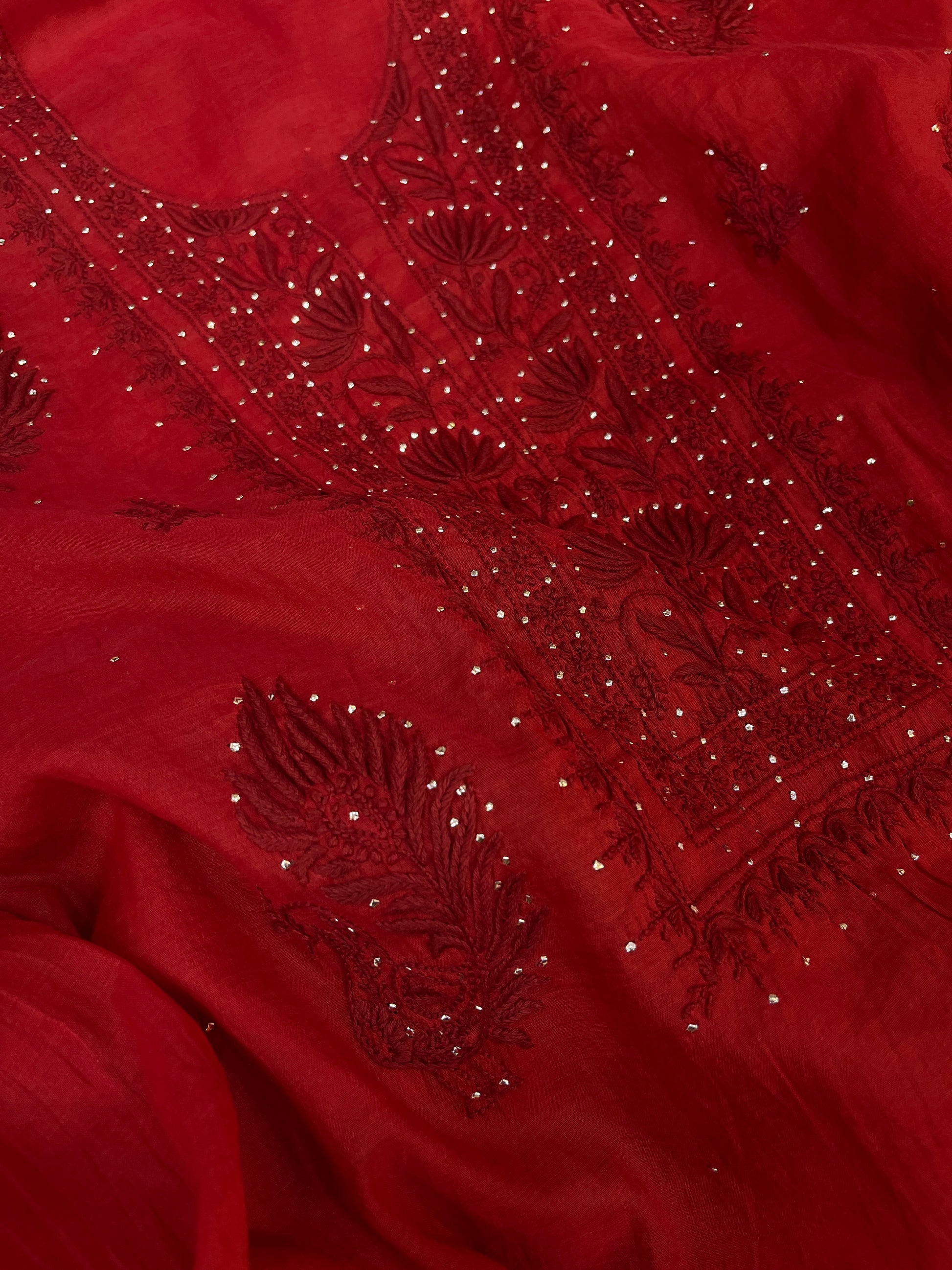 Classic Lucknowi Chikankari artistery on Premium fabric.