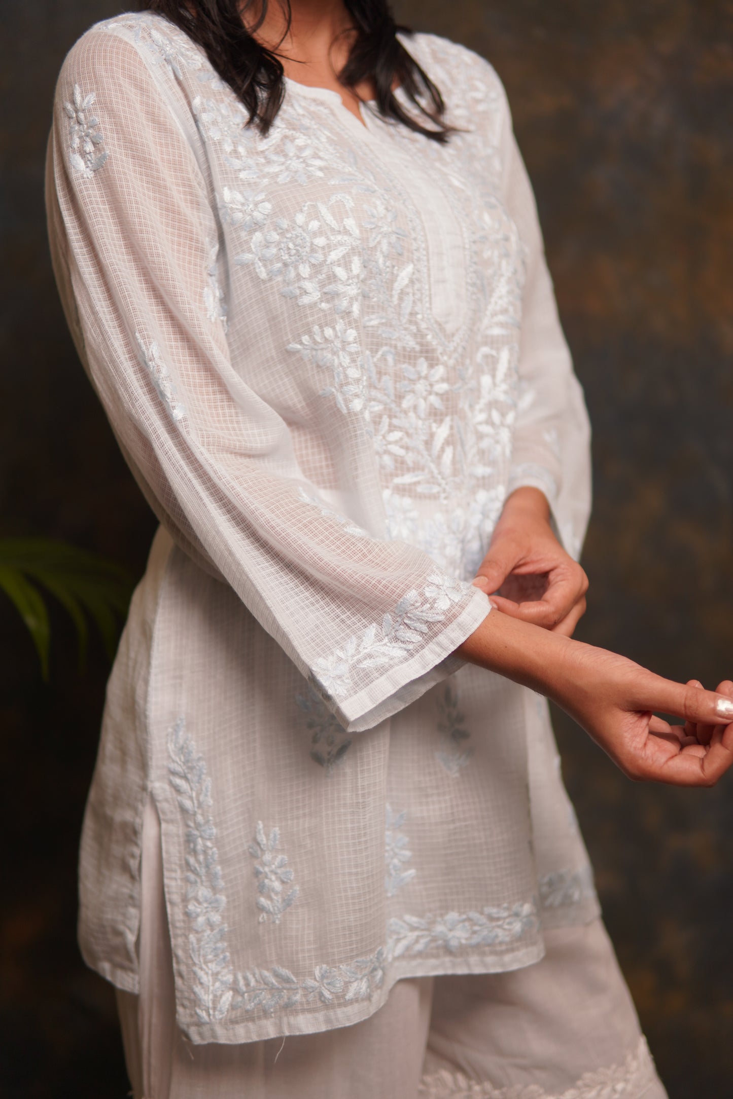 Classic Kota Chikankari Short Top