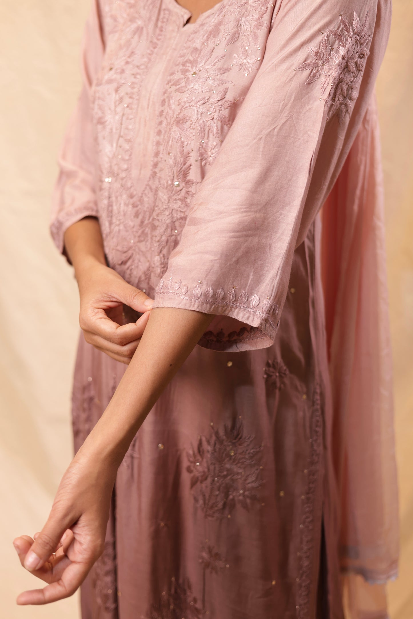 Fiza Chikankari Exclusive Muslin Plazo 2pc Set