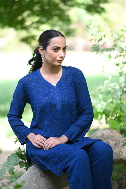 Pure Viscose Exclusive Chikankari Cord Set