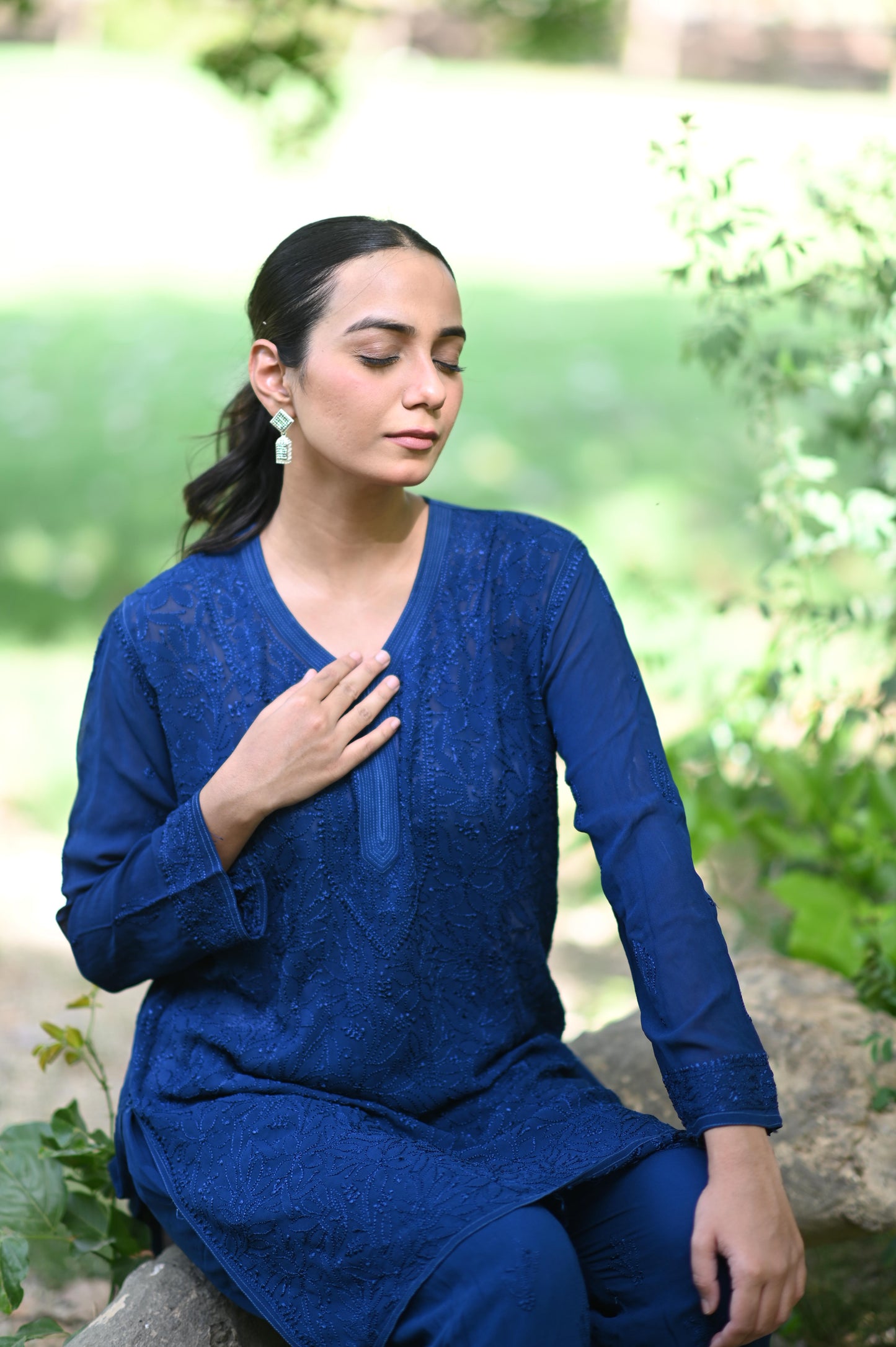 Pure Viscose Exclusive Chikankari Cord Set