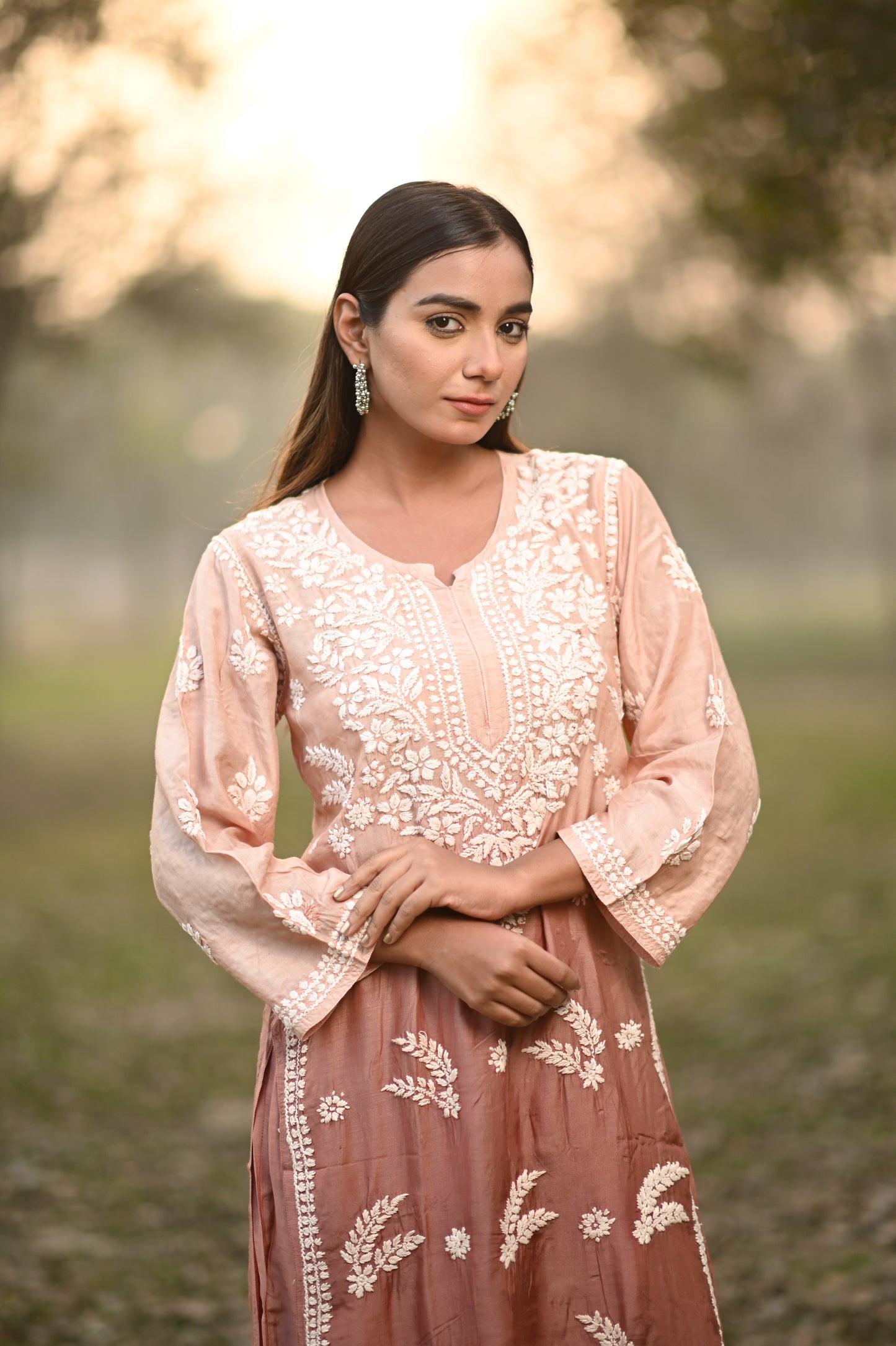 Pure Muslin Premium Chikankari Plazo Set