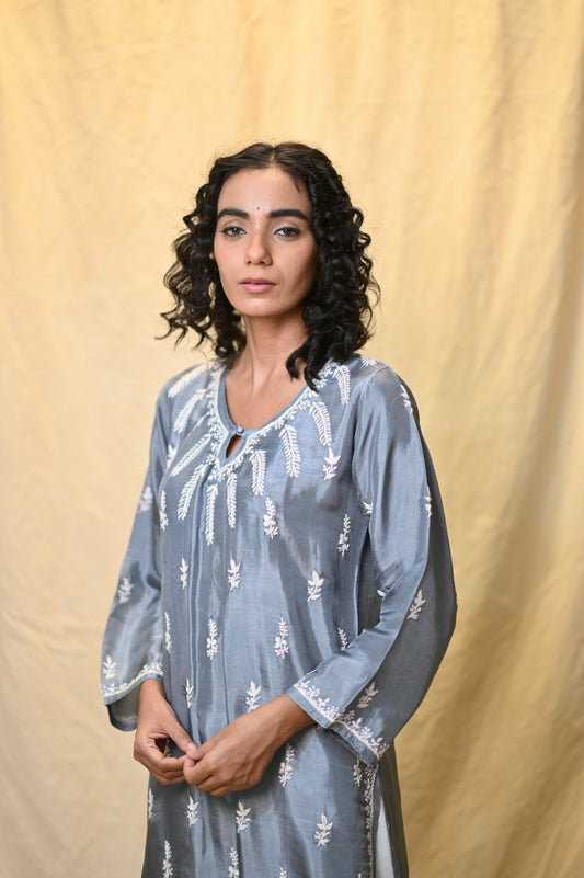 Silk Exclusive Chikankari Kurtis