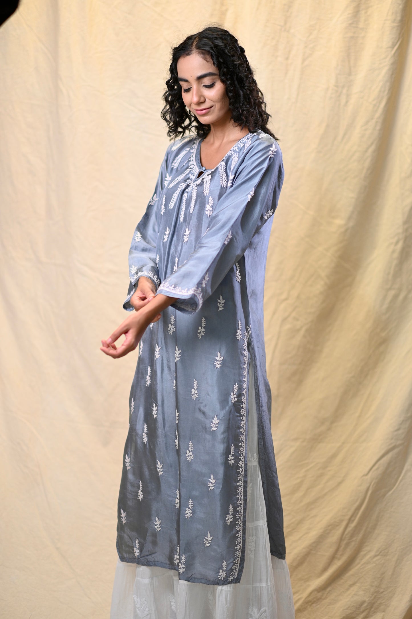 Silk Exclusive Chikankari Kurtis