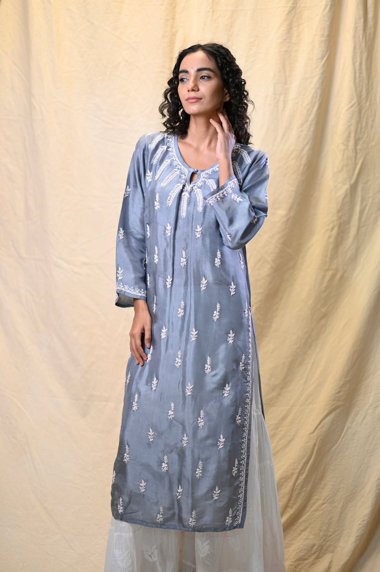 Silk Exclusive Chikankari Kurtis