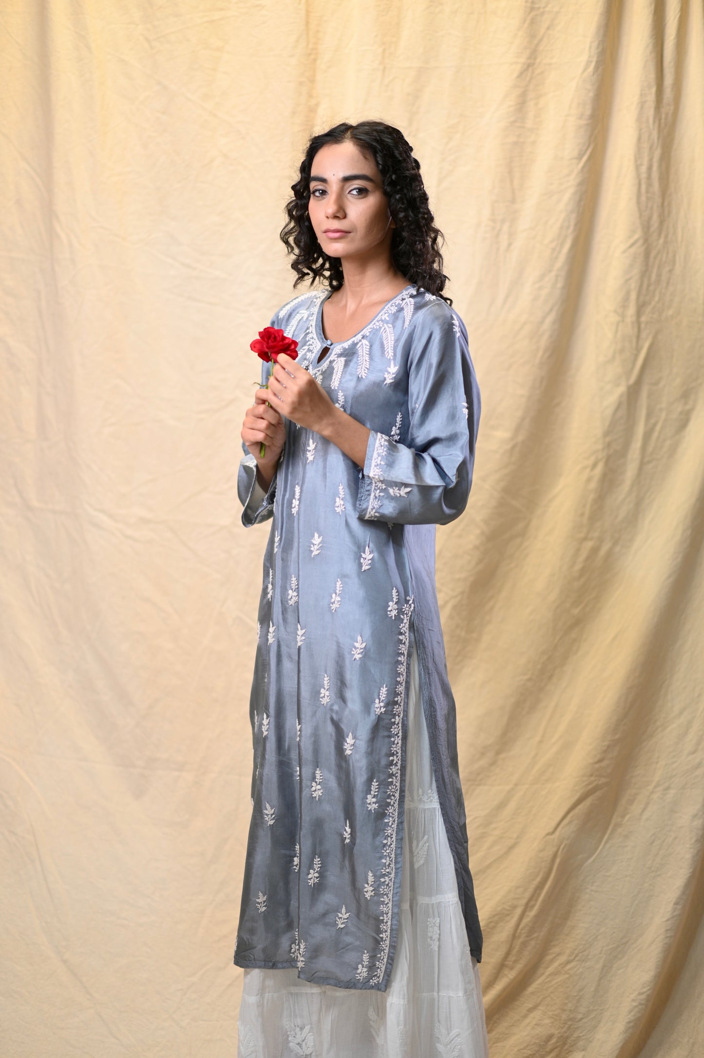 Silk Exclusive Chikankari Kurtis