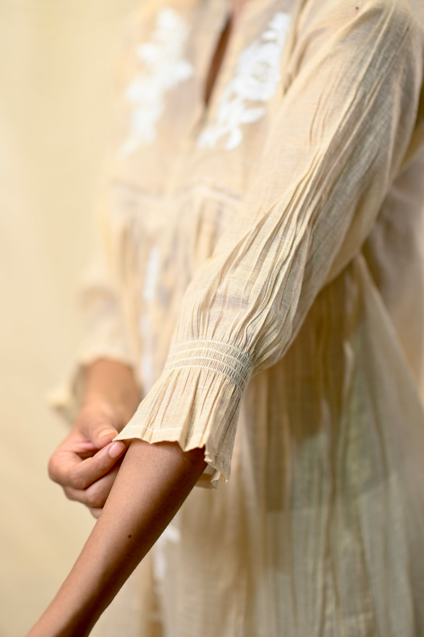 Tissue Designer Chikankari Short Top