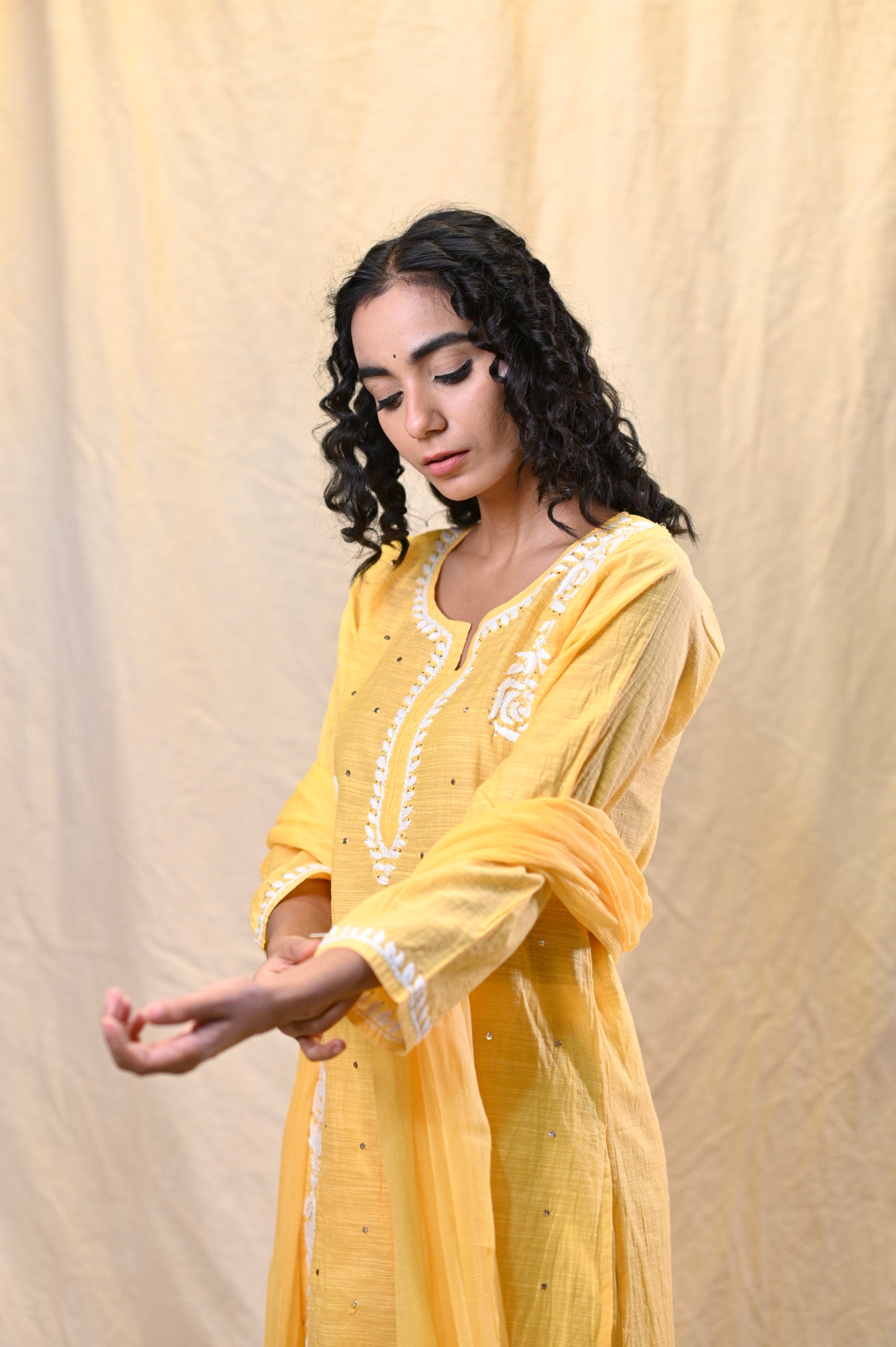 Slub Mul Chanderi Exclusive Chikankari 3pc Sets