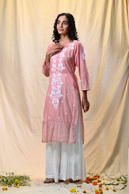 Maheshwari Chikankari Exclusive Kurti