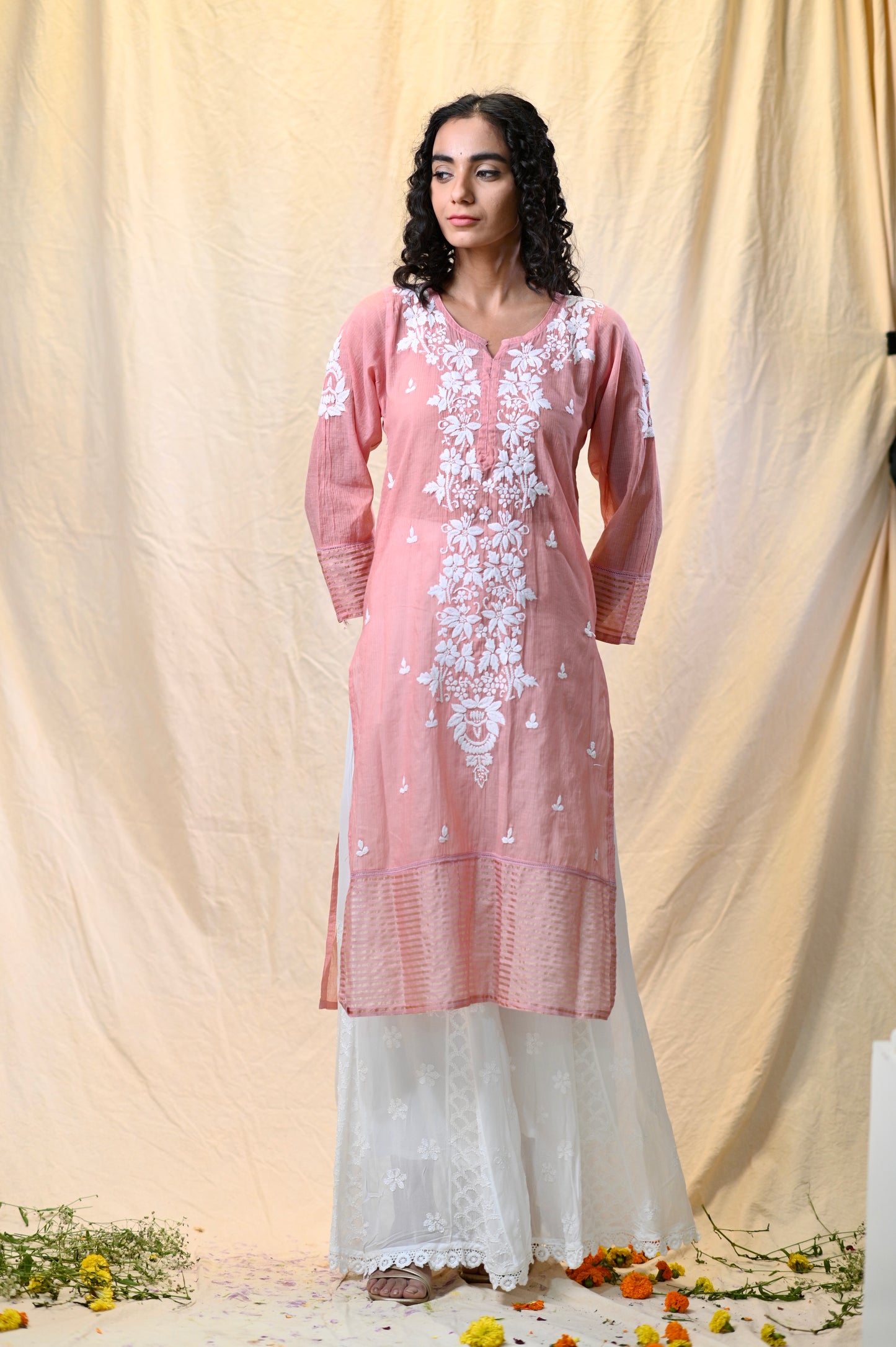 Maheshwari Chikankari Exclusive Kurti