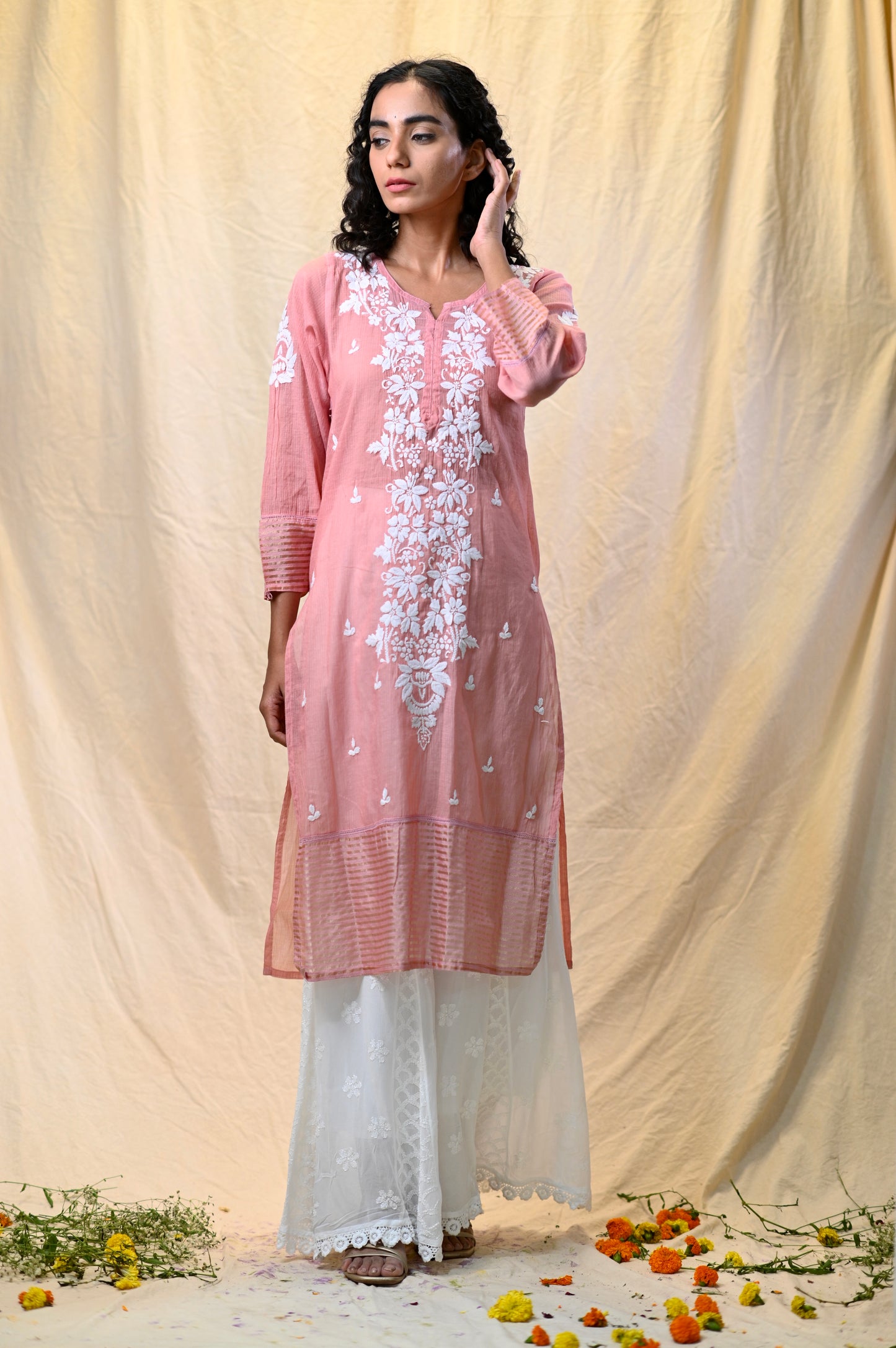 Maheshwari Chikankari Exclusive Kurti