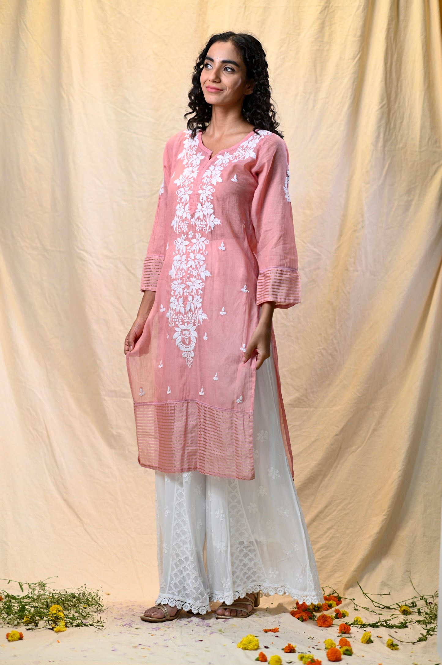 Maheshwari Chikankari Exclusive Kurti