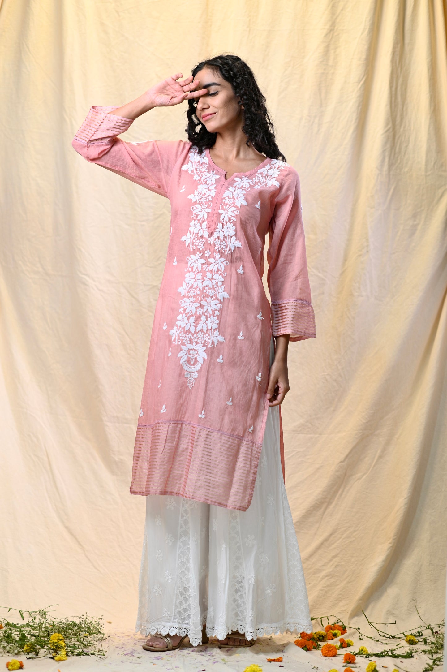 Maheshwari Chikankari Exclusive Kurti