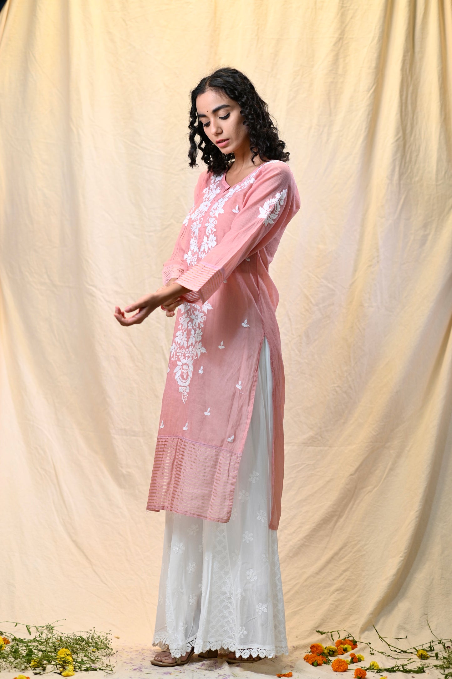 Maheshwari Chikankari Exclusive Kurti