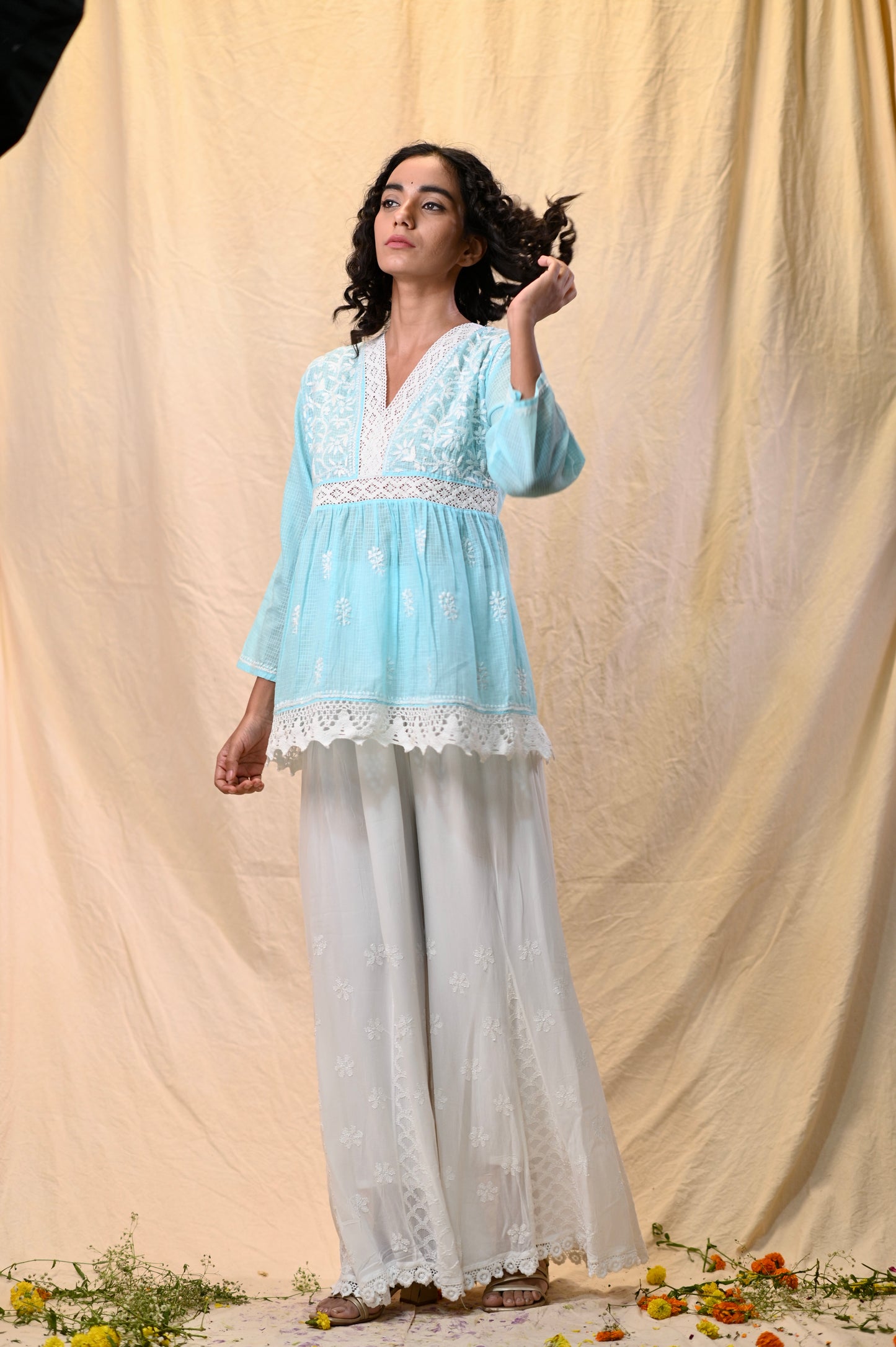 Kota Chikankari Elegant Short Frock