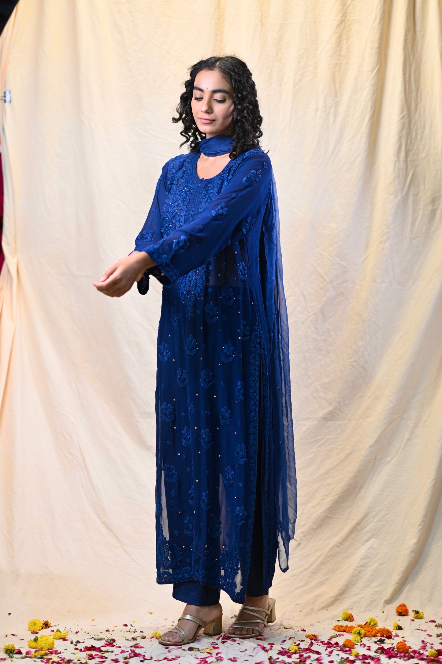 Viscose Chikankari Mukaish Exclusive 3pc Set