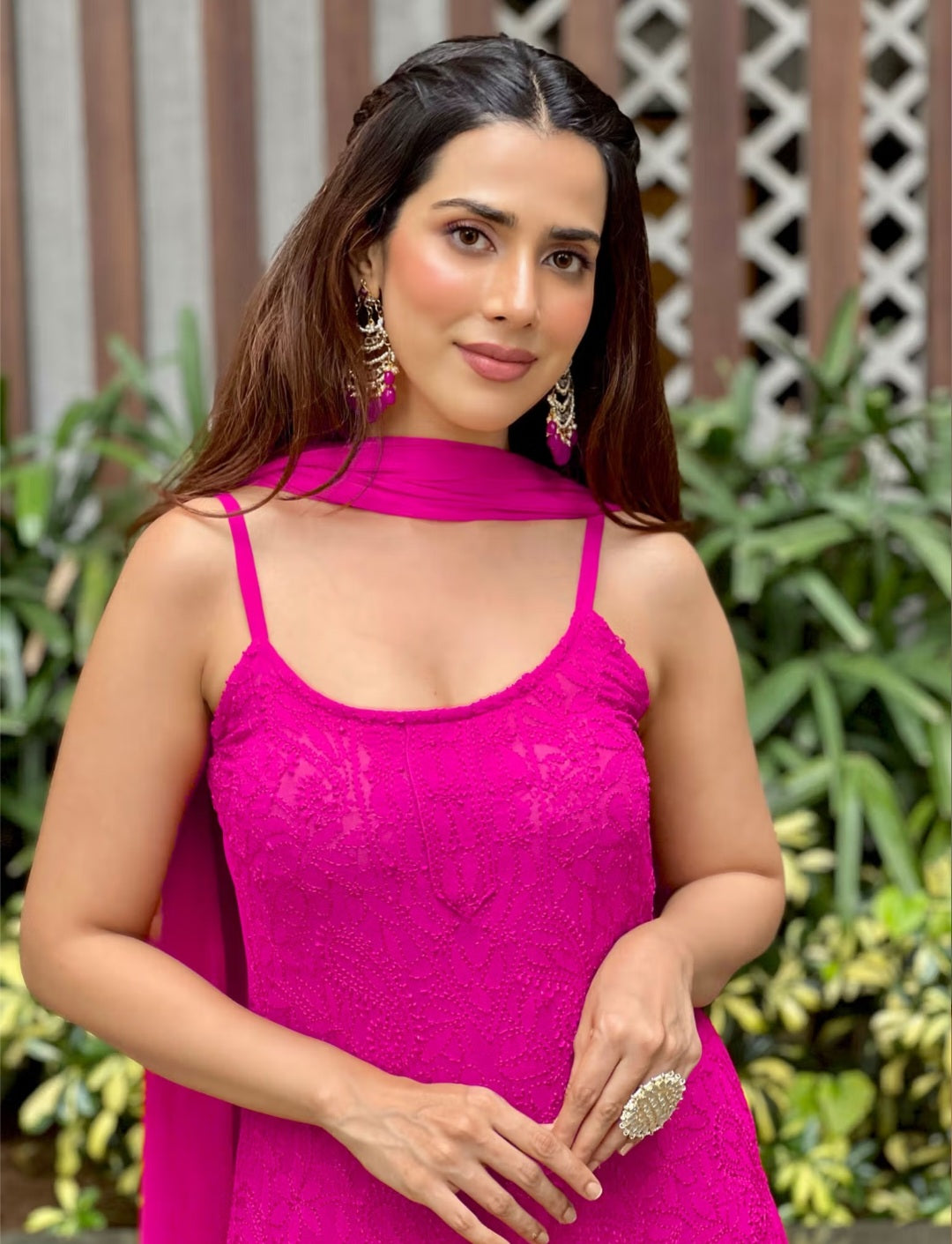 Pure Viscose Resham Jaal Noodle-Strape Exclusive 3pc Set