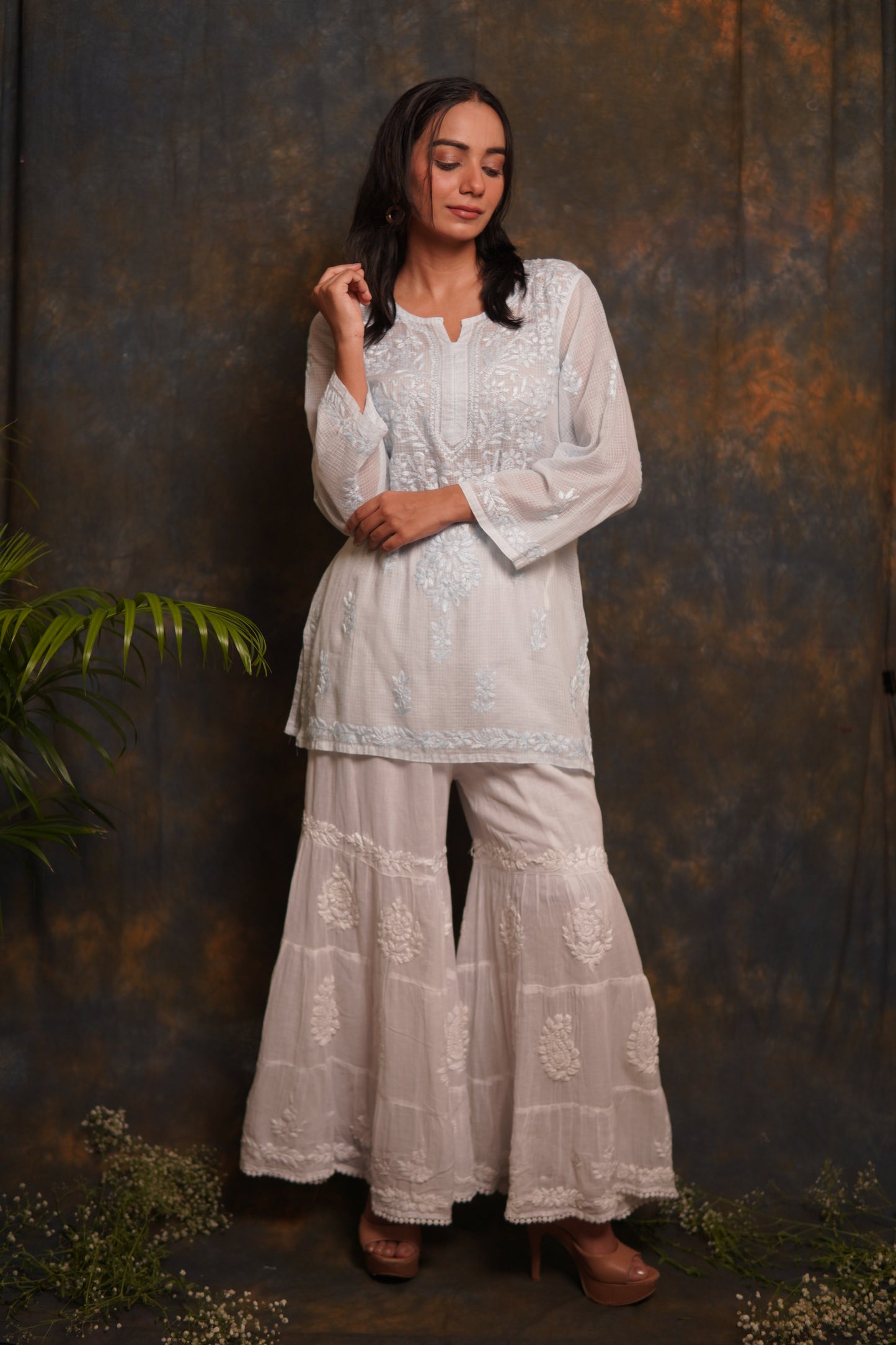 Classic Kota Chikankari Short Top