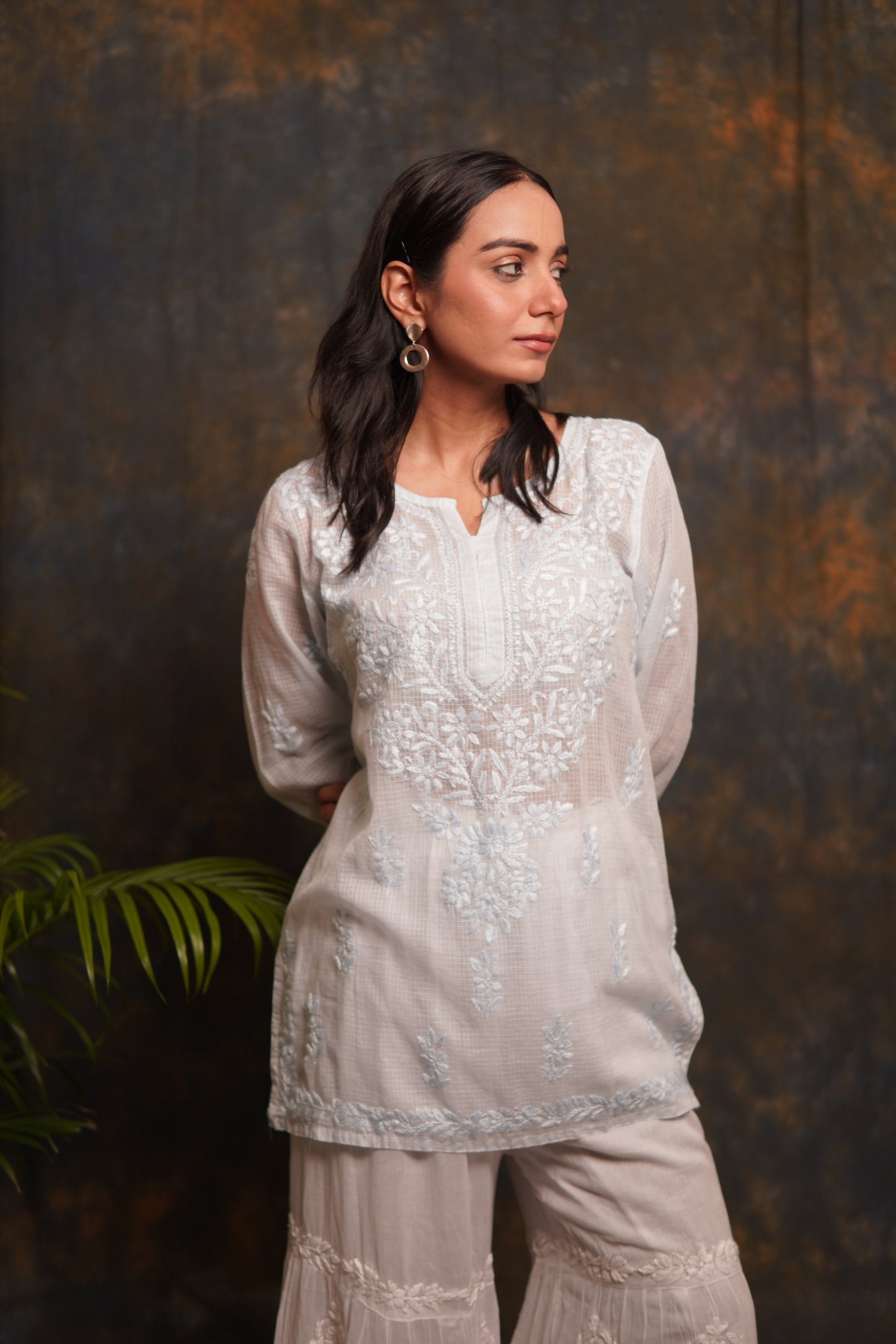Classic Kota Chikankari Short Top